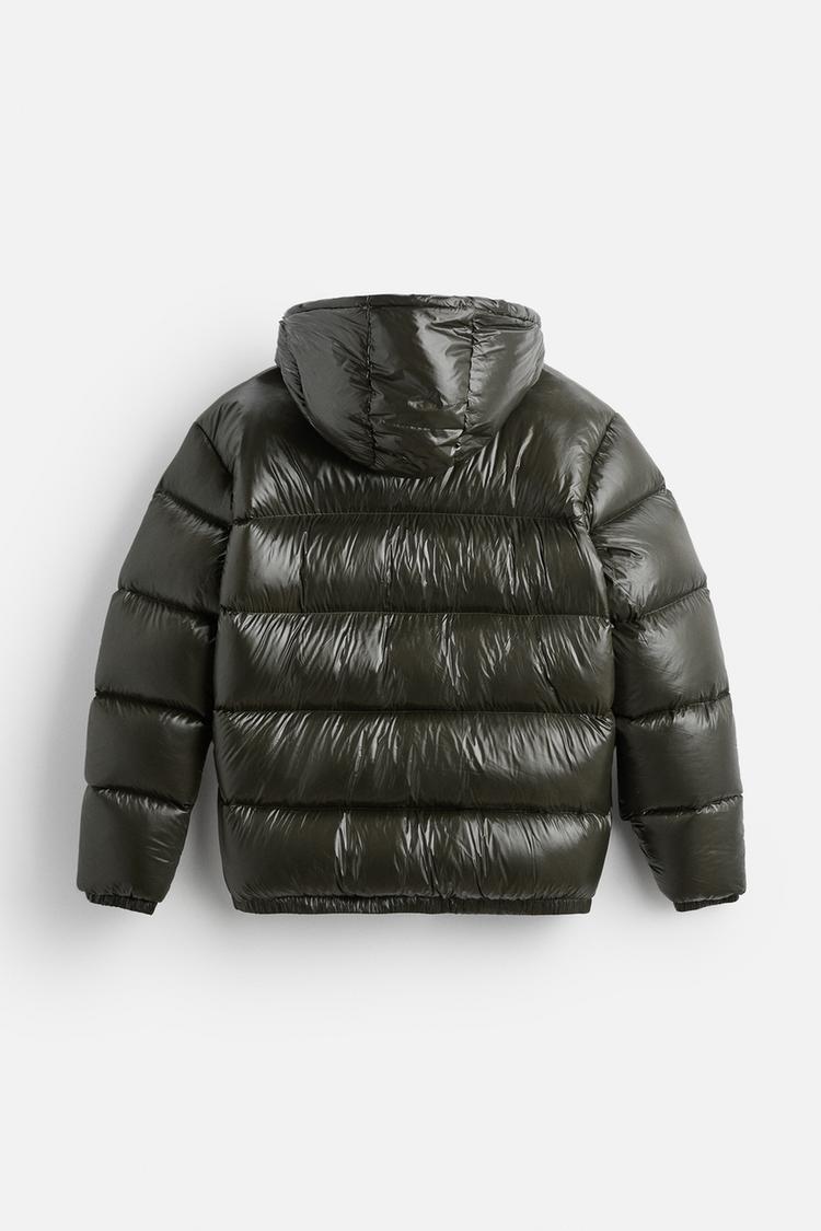 Men's Jacket | Quilted Puffer with Hood in Loose Fit