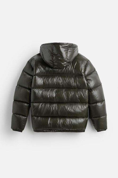 Men's Down Jacket | Quilted Insulated Design with Hood, Loose Fit