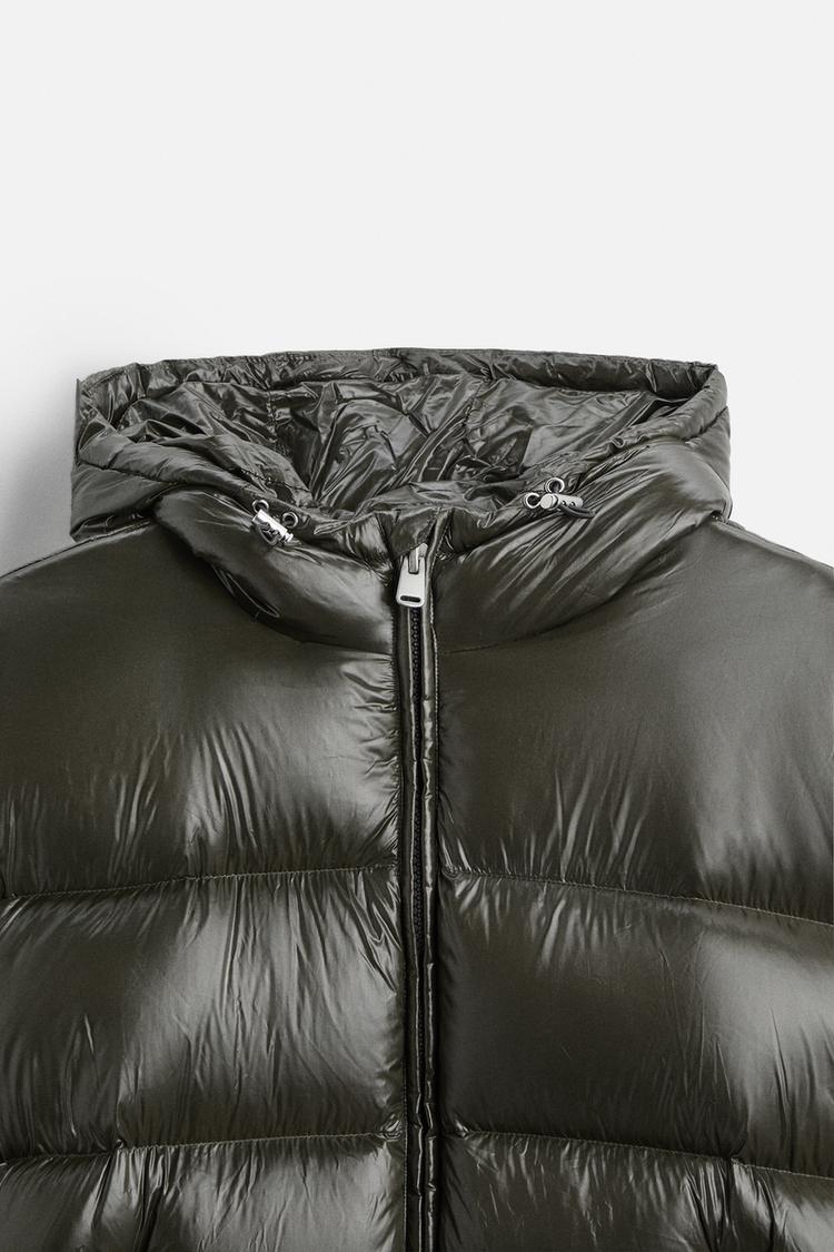 Men's Jacket | Quilted Puffer with Hood in Loose Fit