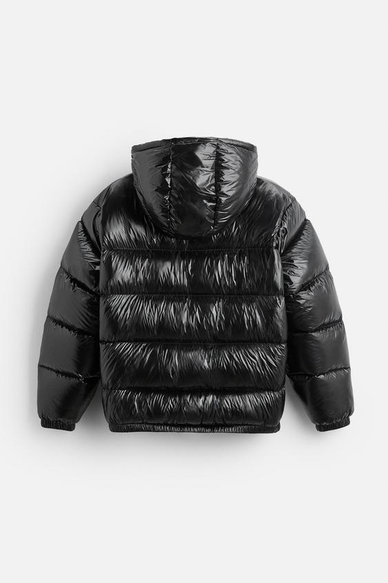Men's Jacket | Quilted Puffer with Hood in Loose Fit