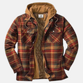 Quilted Shirt Collar Button Front Jacket for Men | Transitional Wear