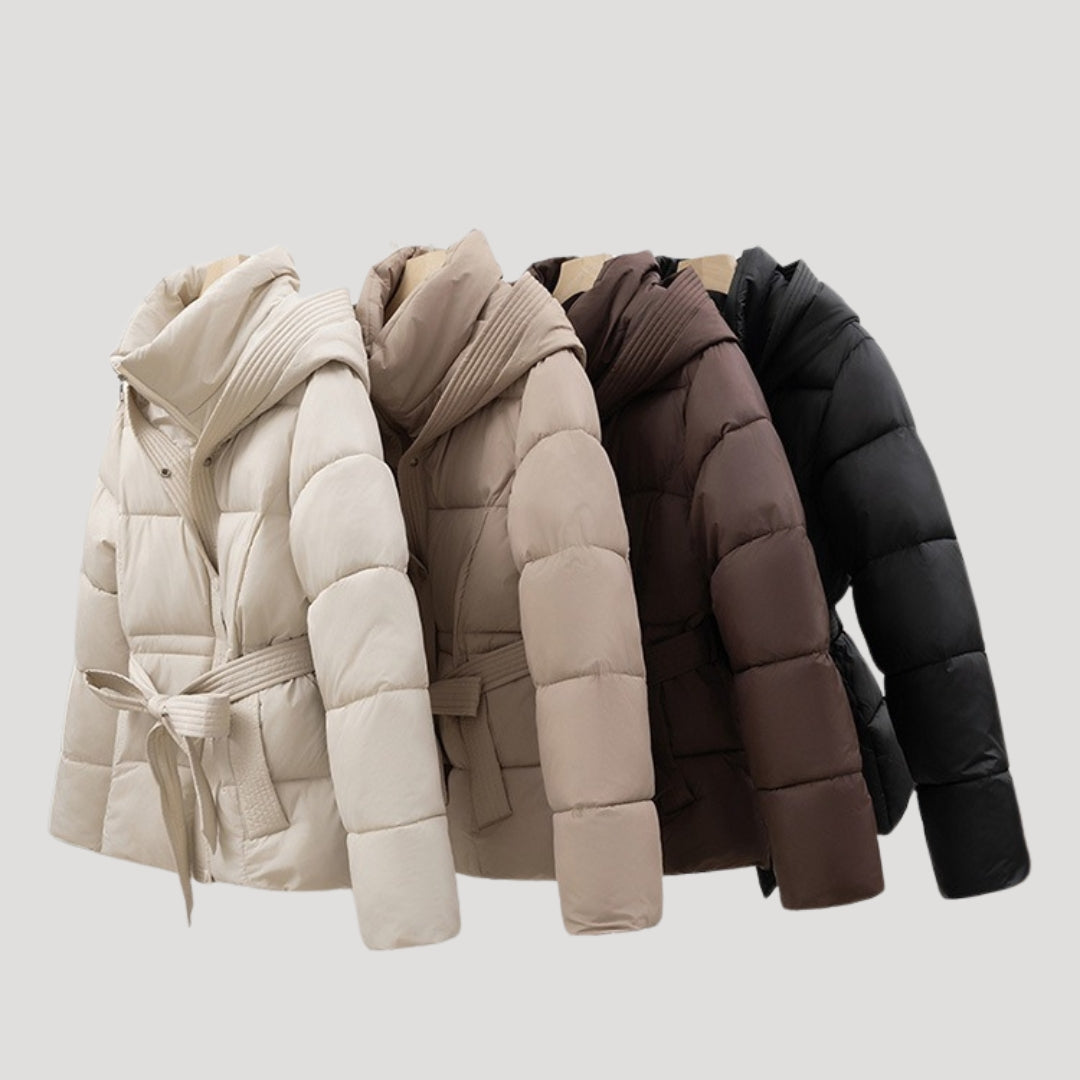 Women's Winter Coat | Quilted Belted Cut