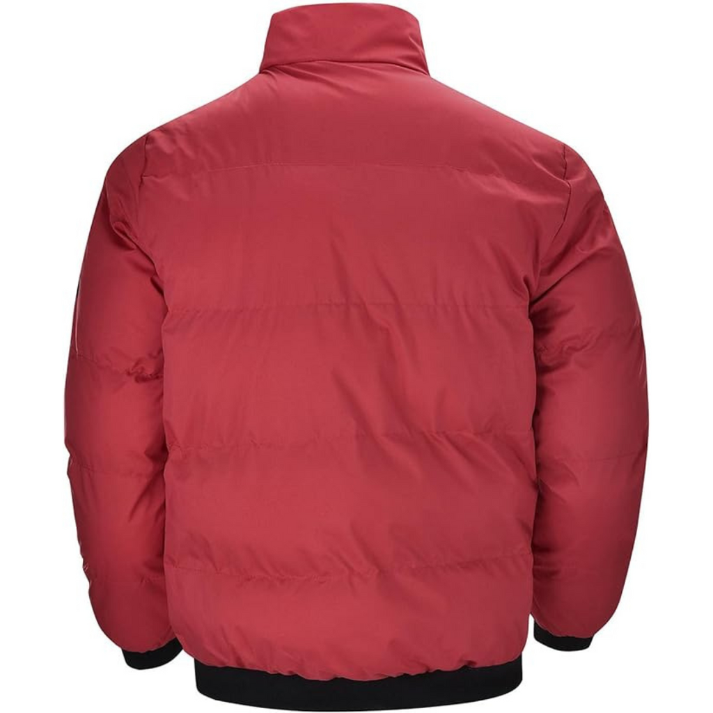 Black Down Insulated Zip Front Jacket for Men | Winter Outerwear