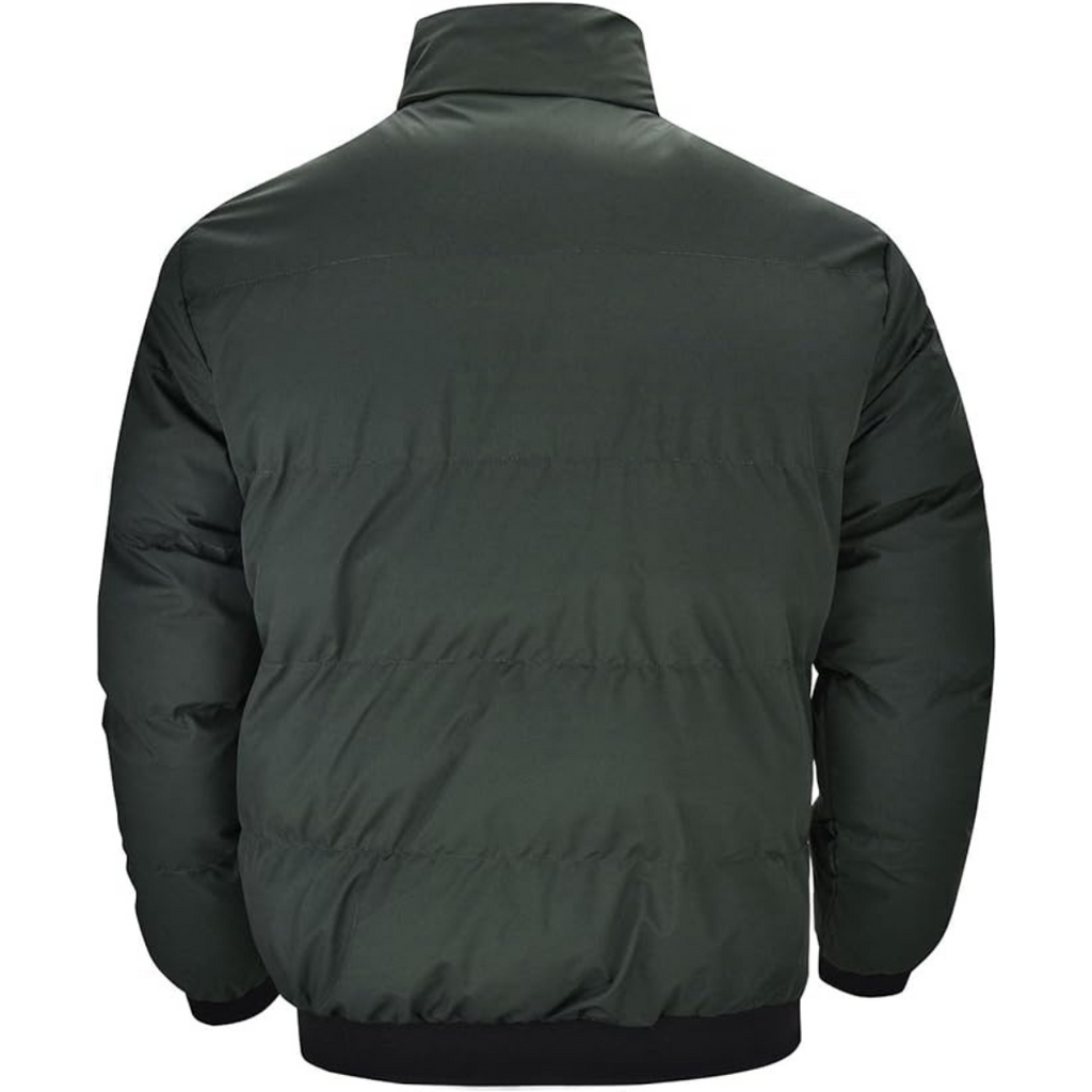 Black Down Insulated Zip Front Jacket for Men | Winter Outerwear