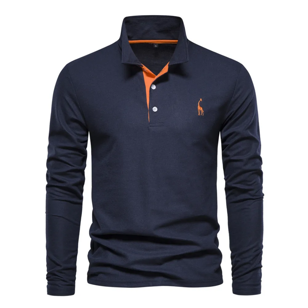 Men's Long Sleeve Polo Shirt | Comfortable Casual