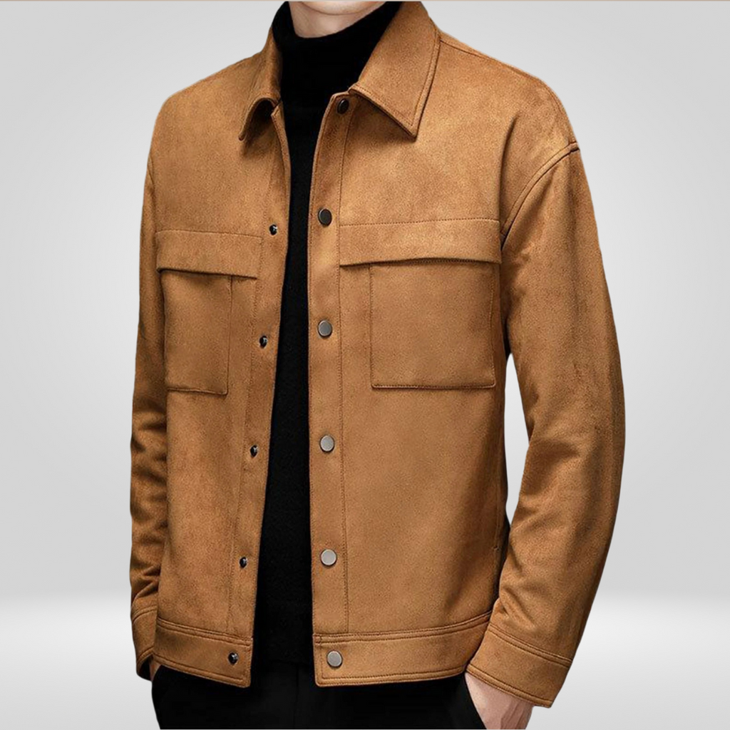Men's Jacket | Fitted Cut with Snap Closure and Pockets