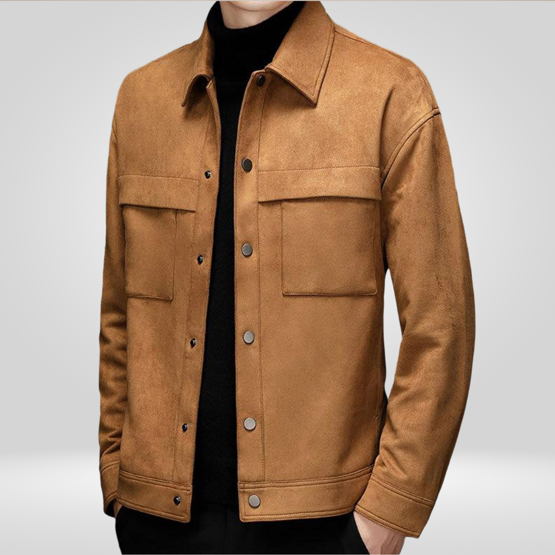Men's Jacket | Fitted Cut with Snap Closure and Pockets