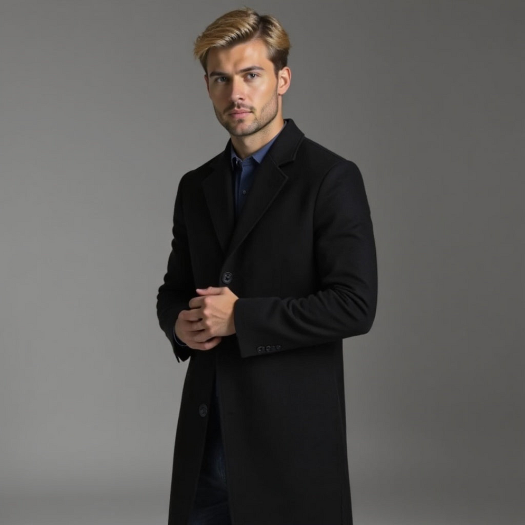 Slim Fit Winter Overcoat for Men | Business Wear