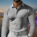 Men's Polo Sweater | Knitted with Collar and Long Sleeves