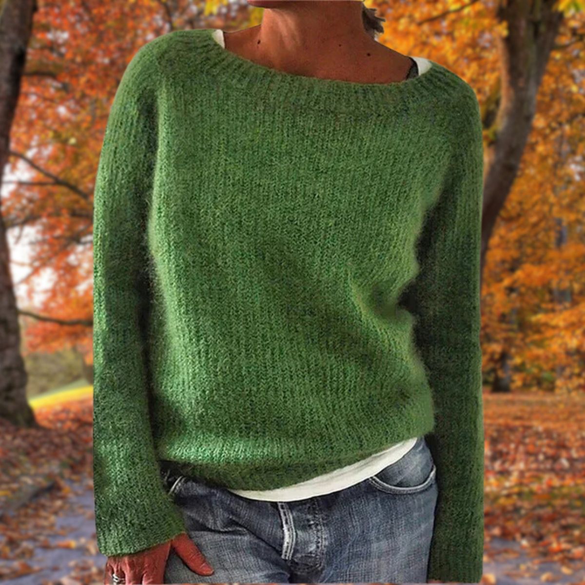 Women's Sweater | Loose Fit Boat Neck