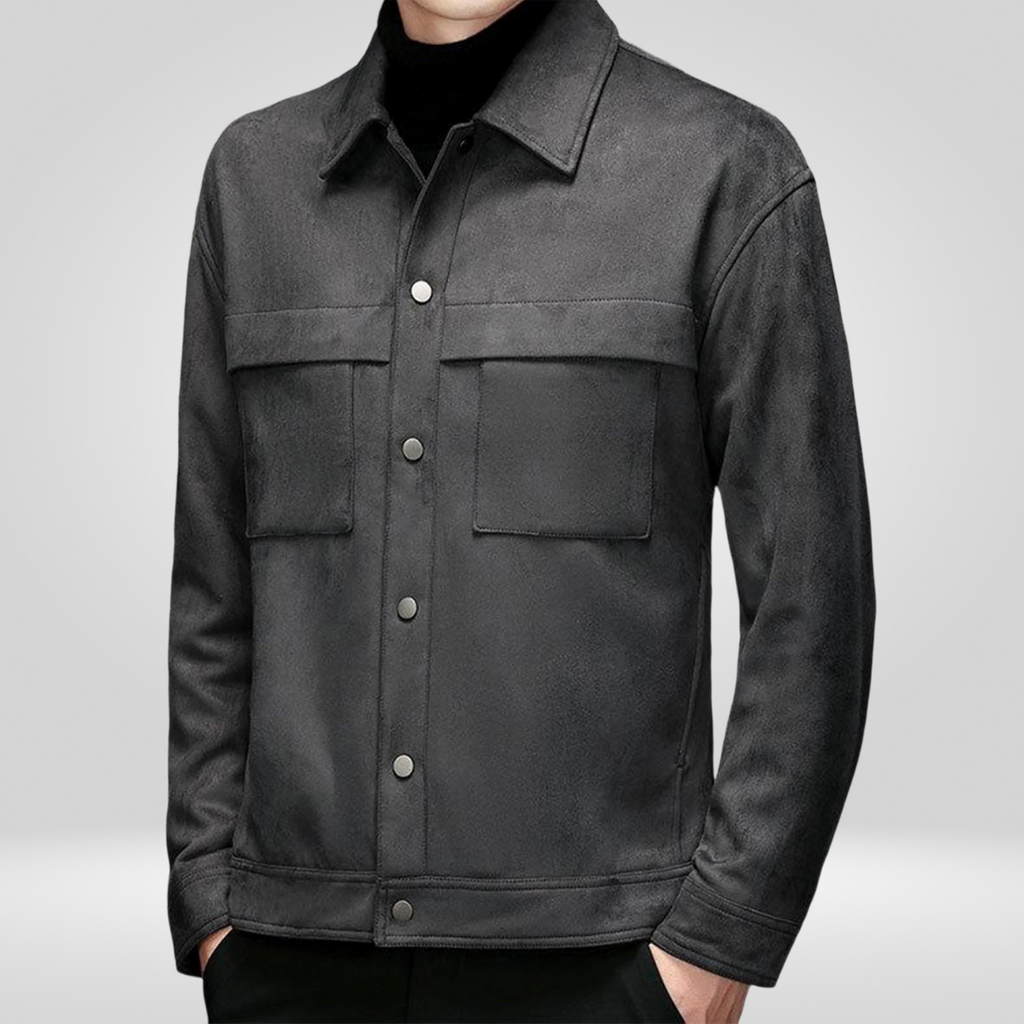 Men's Jacket | Fitted Cut with Snap Closure and Pockets