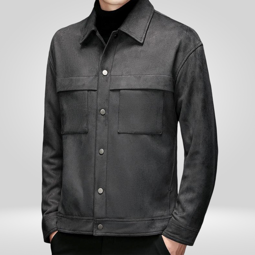 Men's Jacket | Fitted Cut with Snap Closure and Pockets