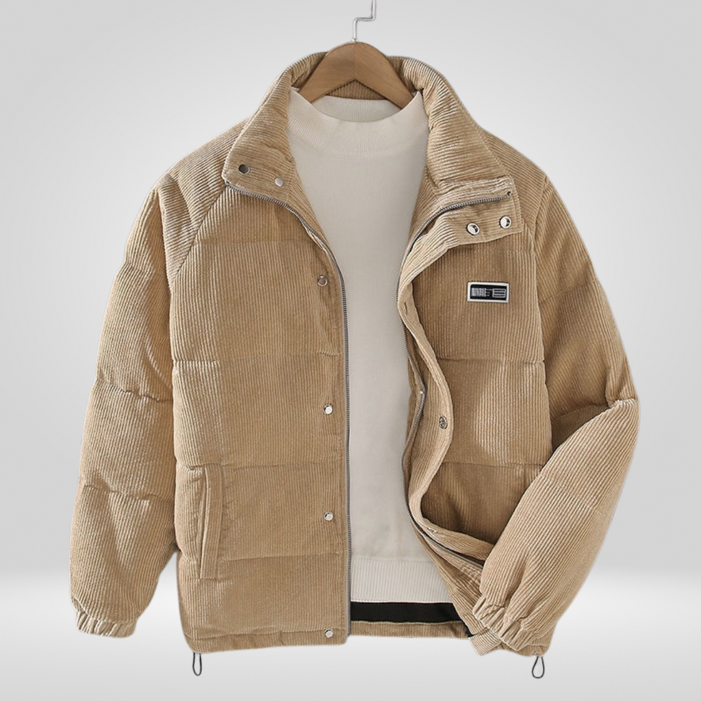 Men's Winter Coat | Loose Fit with Zipper