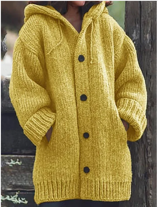 Women's Cardigan | Loose Fit with Button Closure