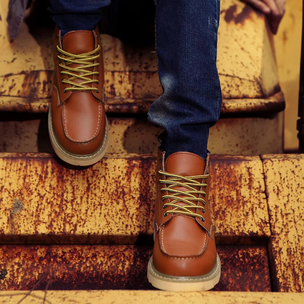 Vintage Lace Up Ankle Boots for Men | Smart Casual Occasion