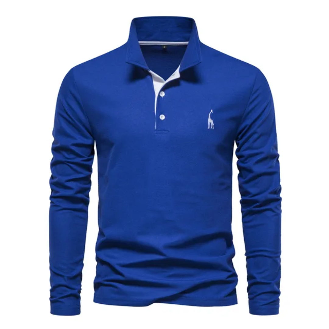 Men's Long Sleeve Polo Shirt | Comfortable Casual