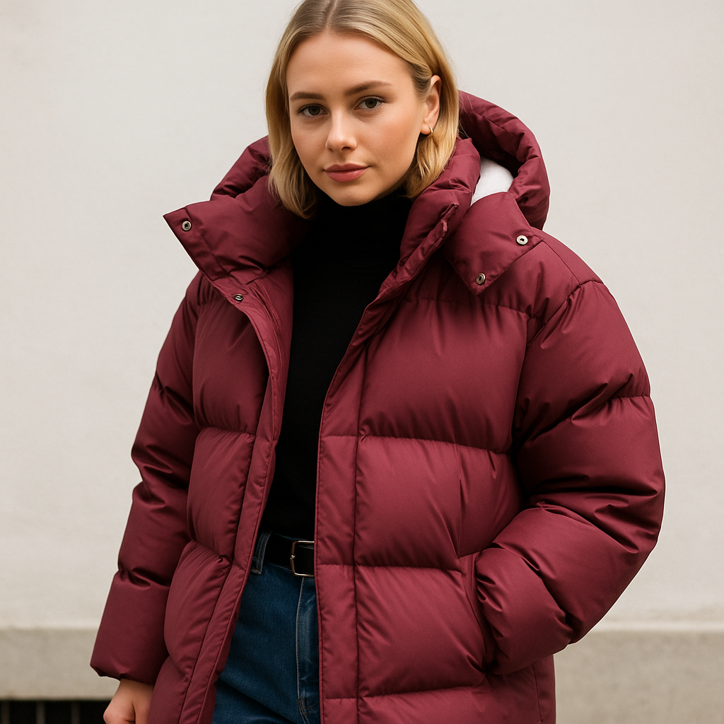 Women's Winter Coat | Quilted Design with Hood