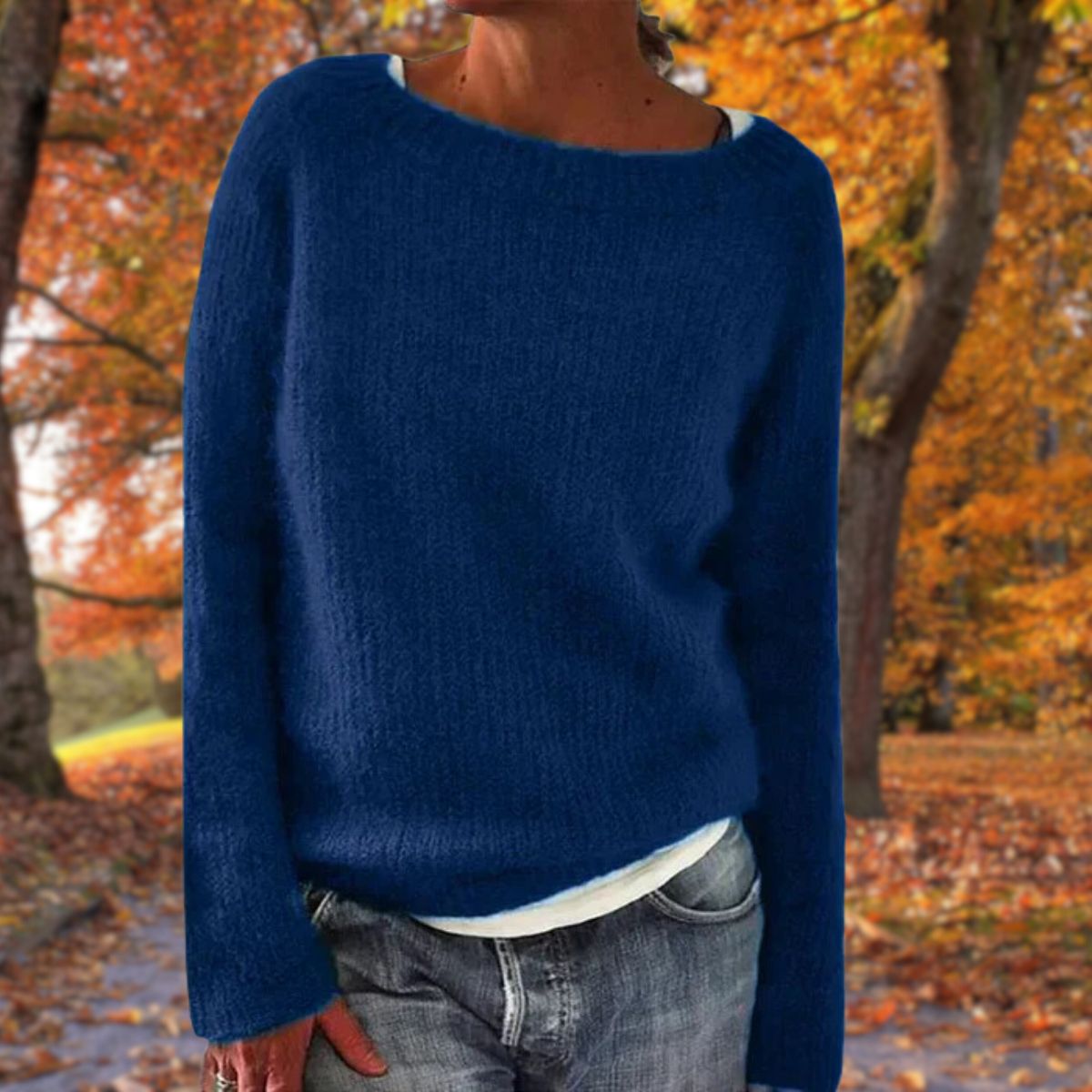 Women's Sweater | Loose Fit Boat Neck