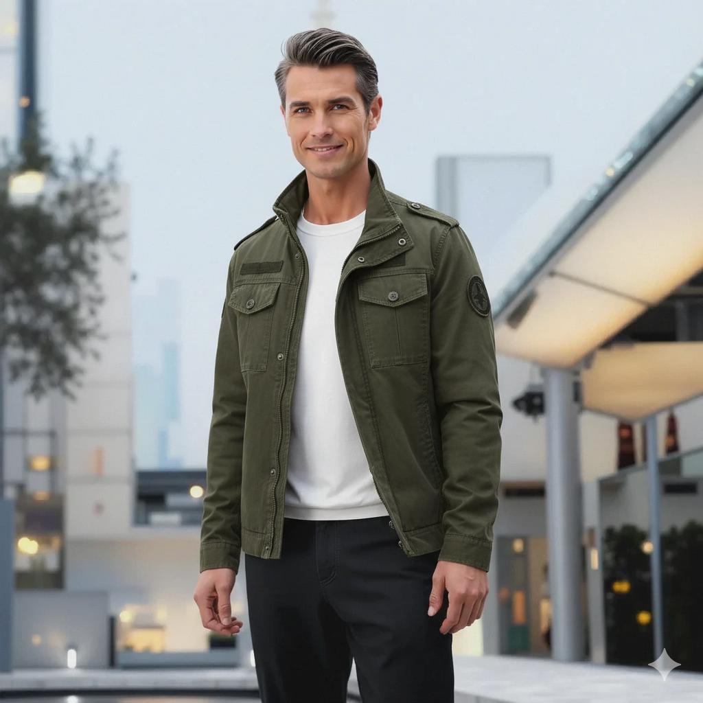 Men's Military Jacket | Modern Zip Jacket