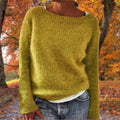 Women's Sweater | Loose Fit Boat Neck