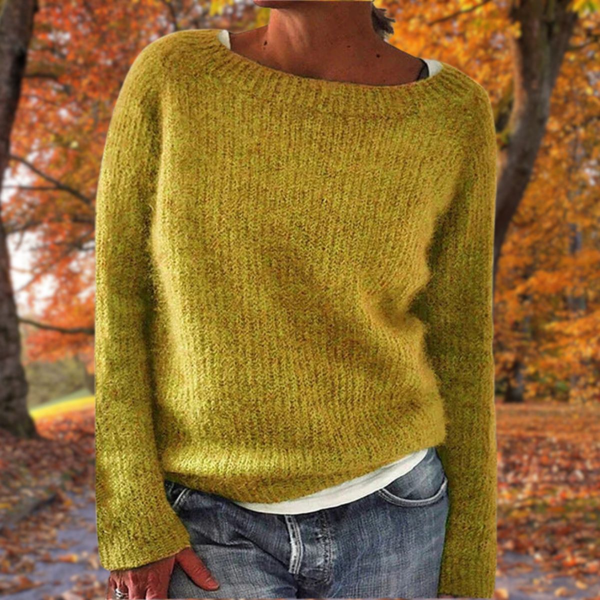 Women's Sweater | Loose Fit Boat Neck