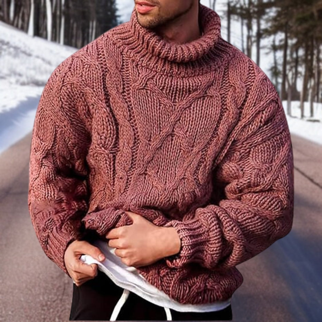 Men's Warm Knitted Sweater | Stylish Winter Turtleneck