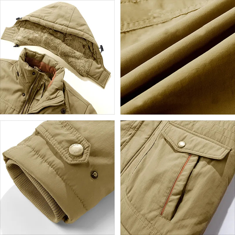 Men's Winter Jacket | Insulated Waterproof with Detachable Hood