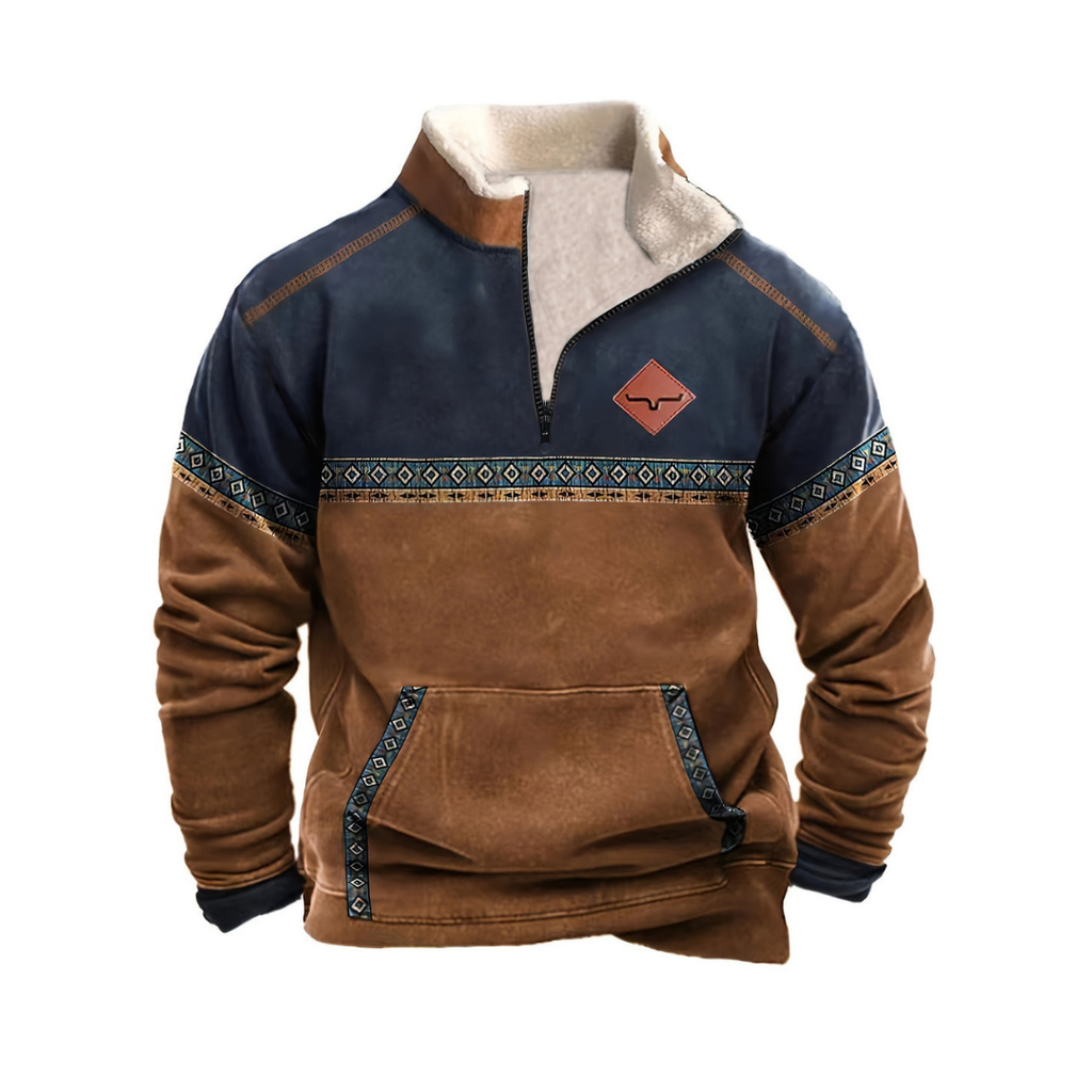 Men's Zip Sweater | Warm with Long Sleeves