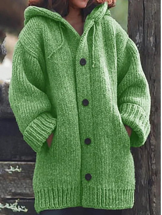 Women's Cardigan | Loose Fit with Button Closure