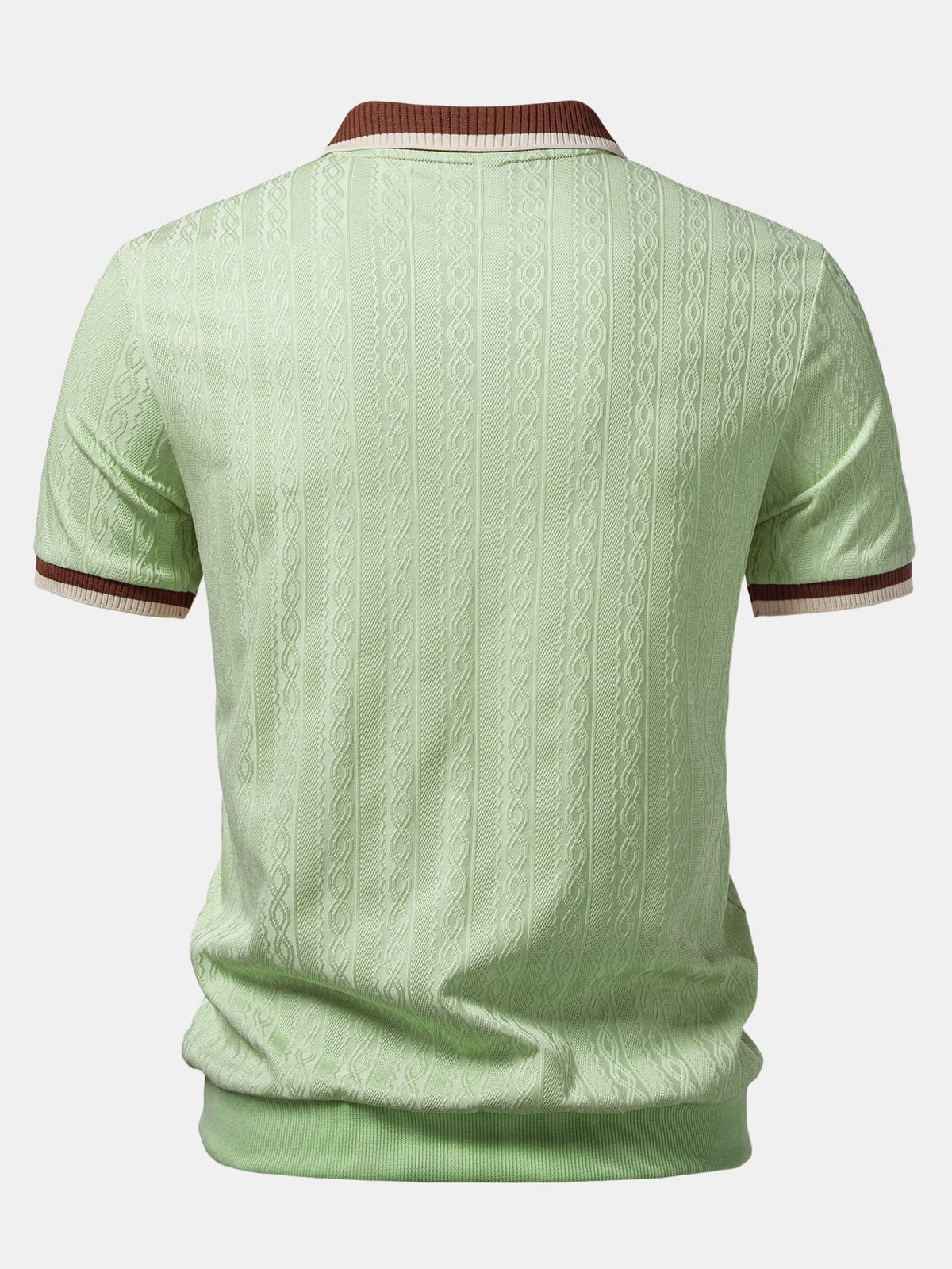 Textured Knit Quarter Zip Polo Shirt for Men | Tailored Fit