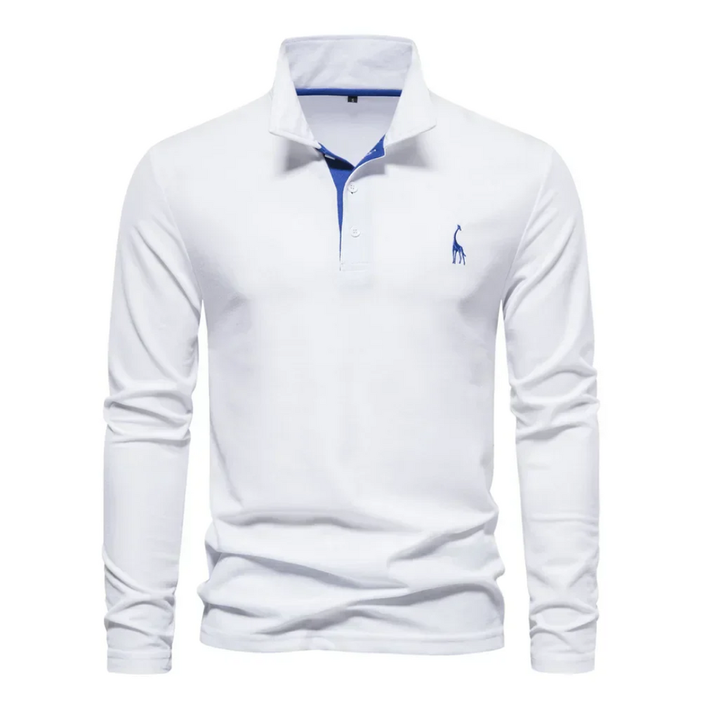 Men's Long Sleeve Polo Shirt | Comfortable Casual