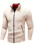 Black Lined Collar Front Closure Jacket for Men | Cold Weather Outerwear