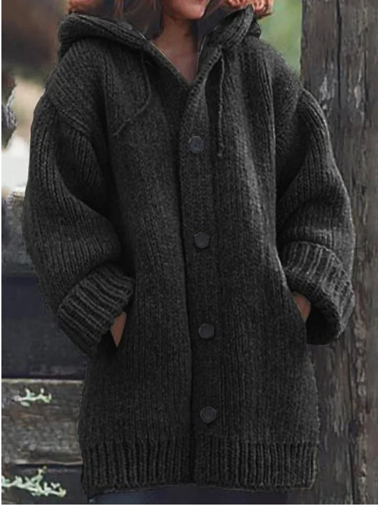 Women's Cardigan | Loose Fit with Button Closure