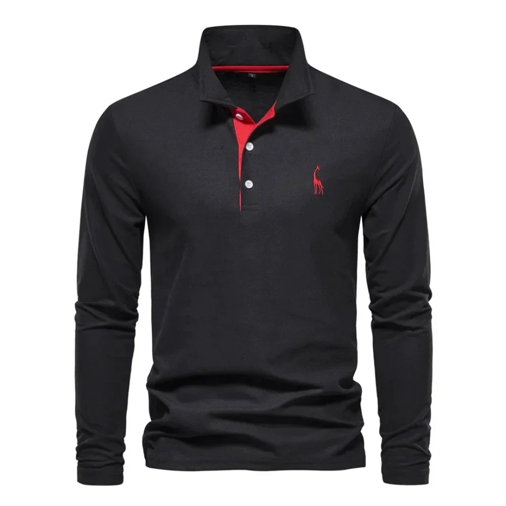 Men's Long Sleeve Polo Shirt | Comfortable Casual