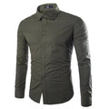 Wrinkle Resistant Slim Fit Point Collar Button Up Shirt for Men | Office Wear