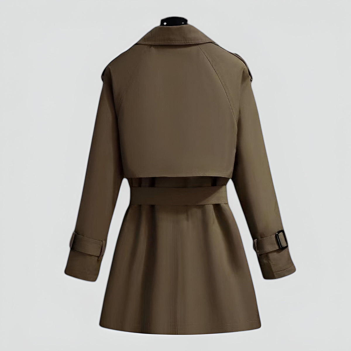 Double-Breasted Mid-Length Trench Coat for Women | Spring Autumn Outerwear
