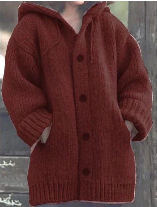 Women's Cardigan | Loose Fit with Button Closure