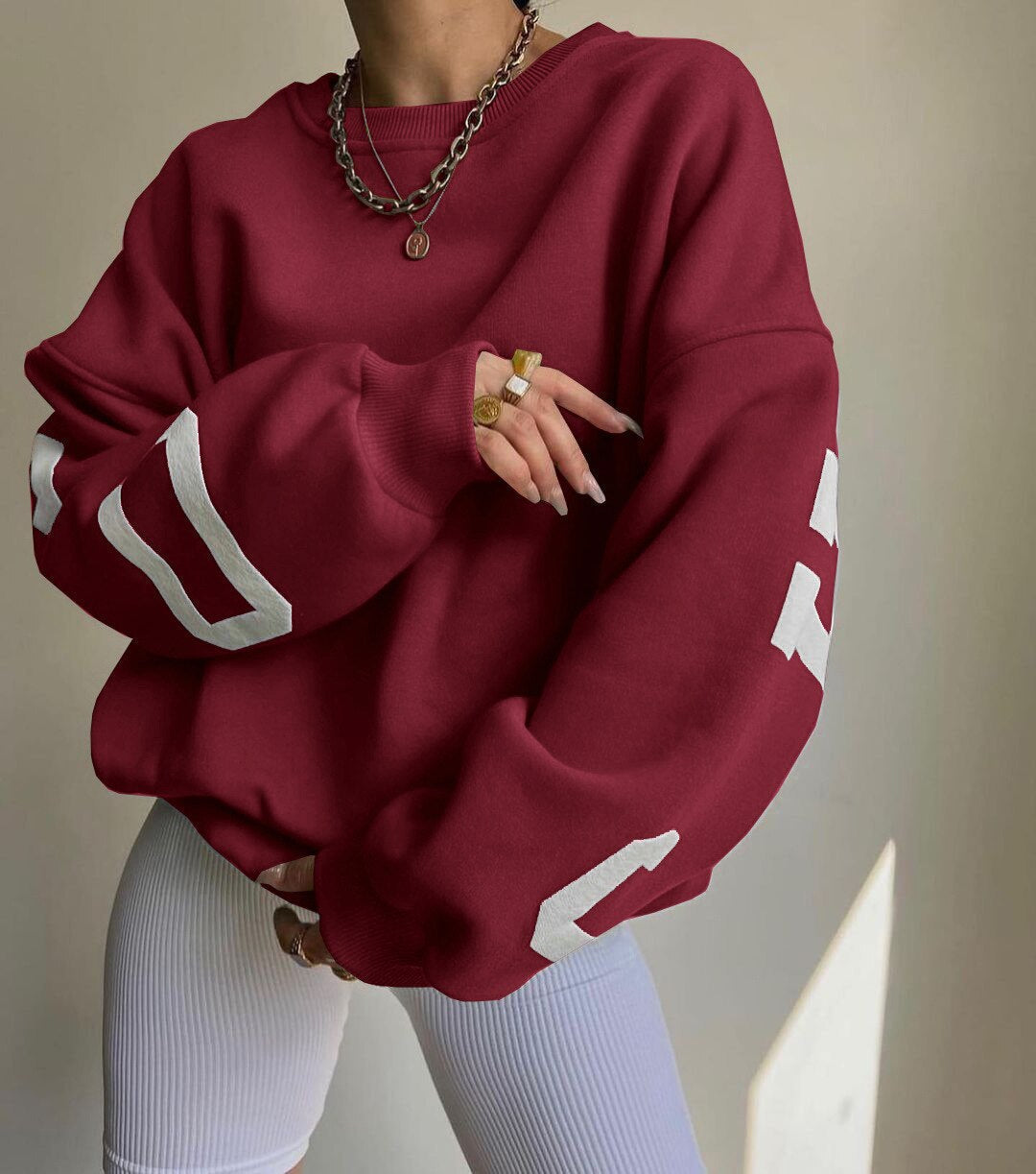 Women's Sweater | Loose Fit Long Sleeve Pullover for Everyday Wear