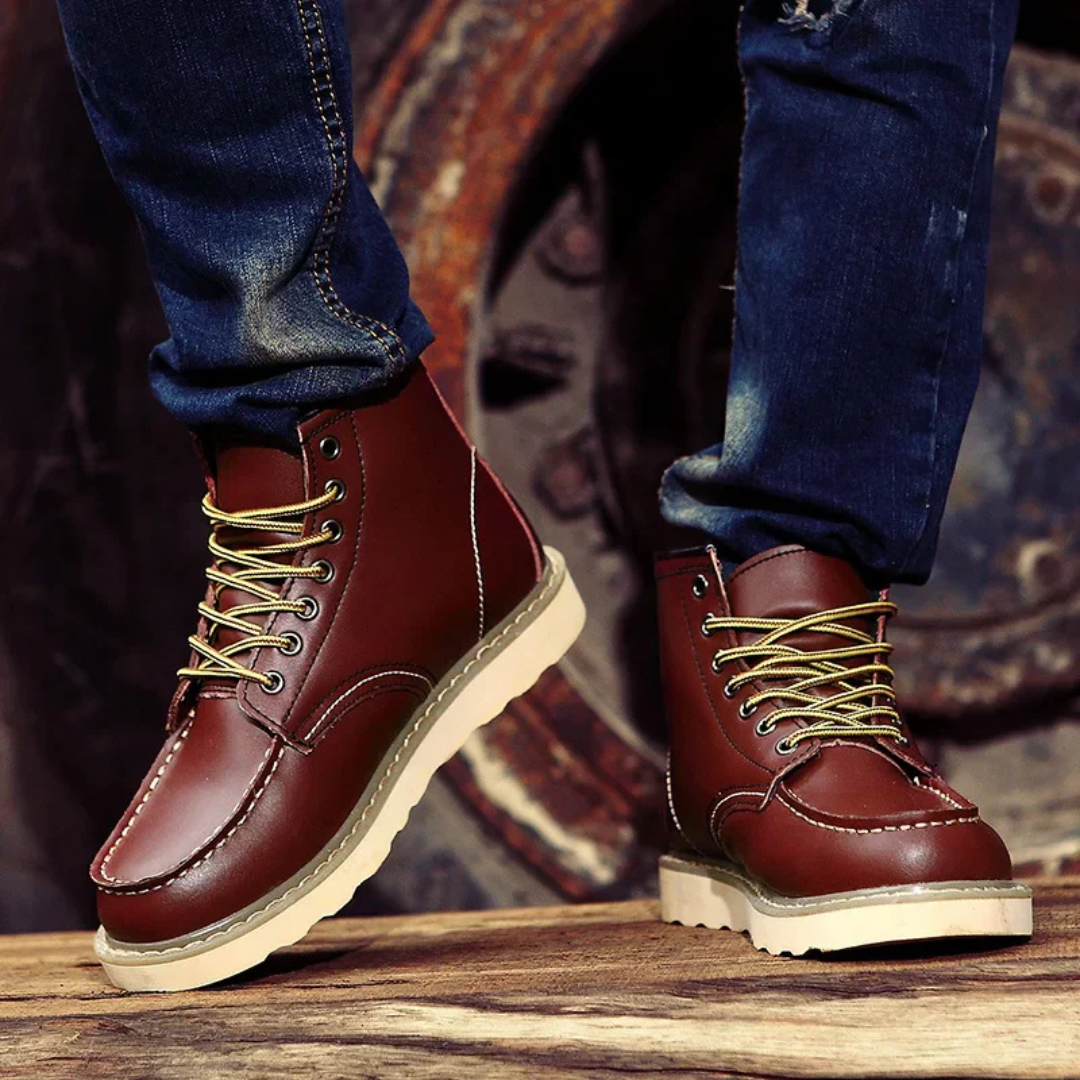 Vintage Lace Up Ankle Boots for Men | Smart Casual Occasion