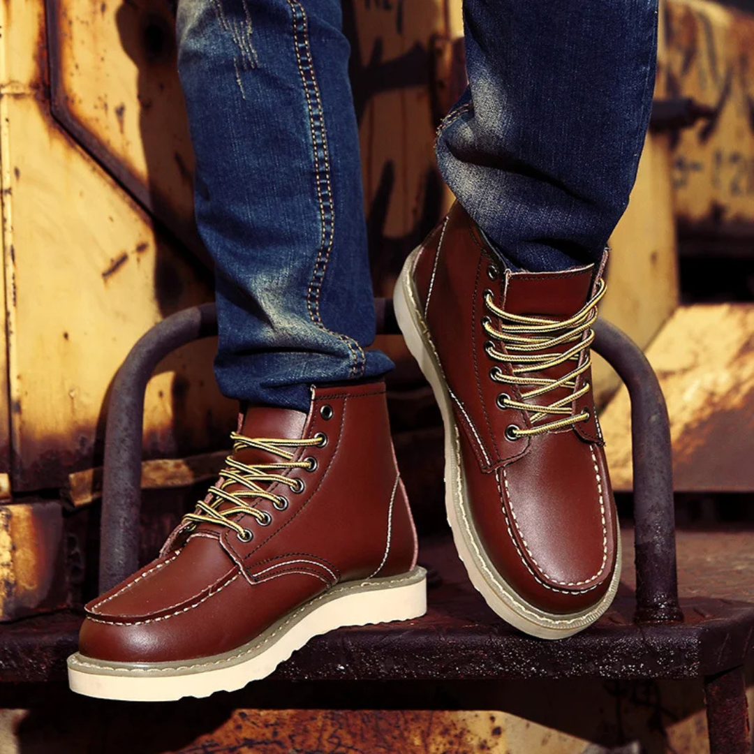 Vintage Lace Up Ankle Boots for Men | Smart Casual Occasion