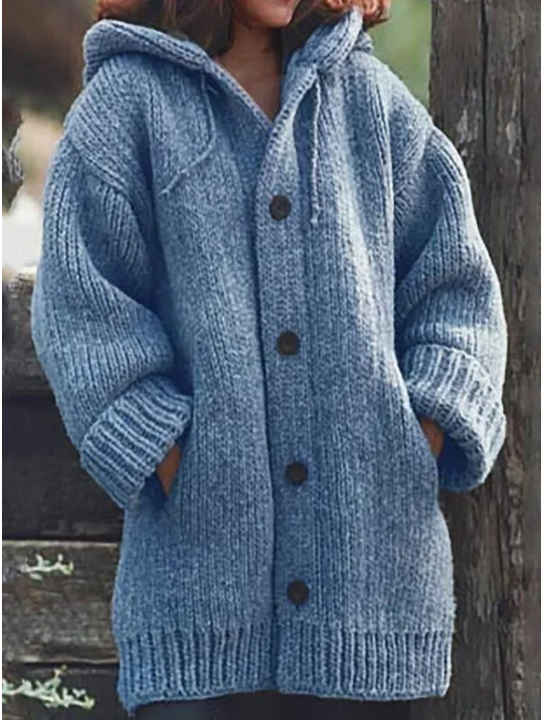 Women's Cardigan | Loose Fit with Button Closure