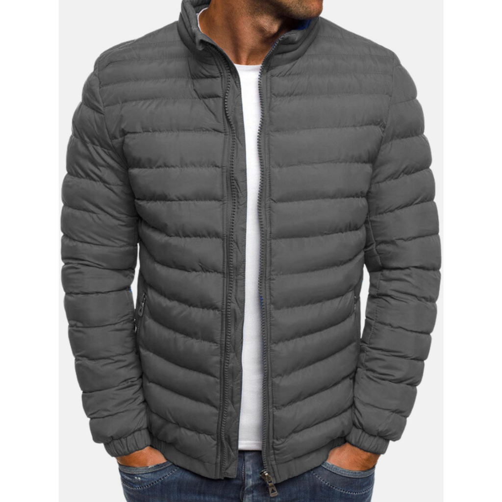 Insulated Hooded Full Zip Winter Jacket for Men | Cold Weather Outerwear