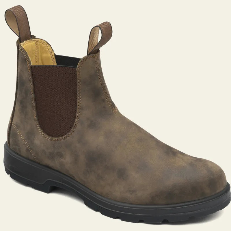 Waterproof Vegan Leather Slip On Chelsea Boots with Elastic Side Panels for Men