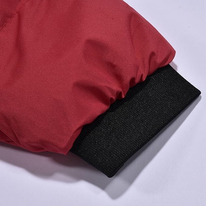 Black Down Insulated Zip Front Jacket for Men | Winter Outerwear