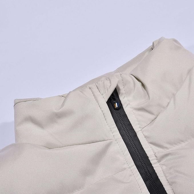 Black Down Insulated Zip Front Jacket for Men | Winter Outerwear