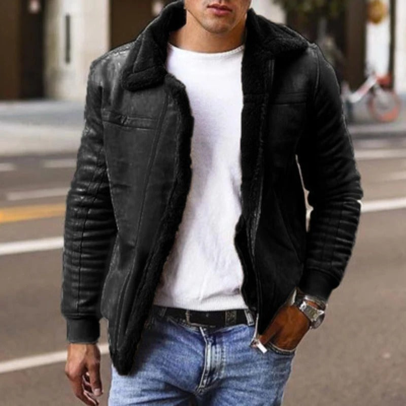 Men's Jacket | Winter Clothing with Insulated Lining and Collar
