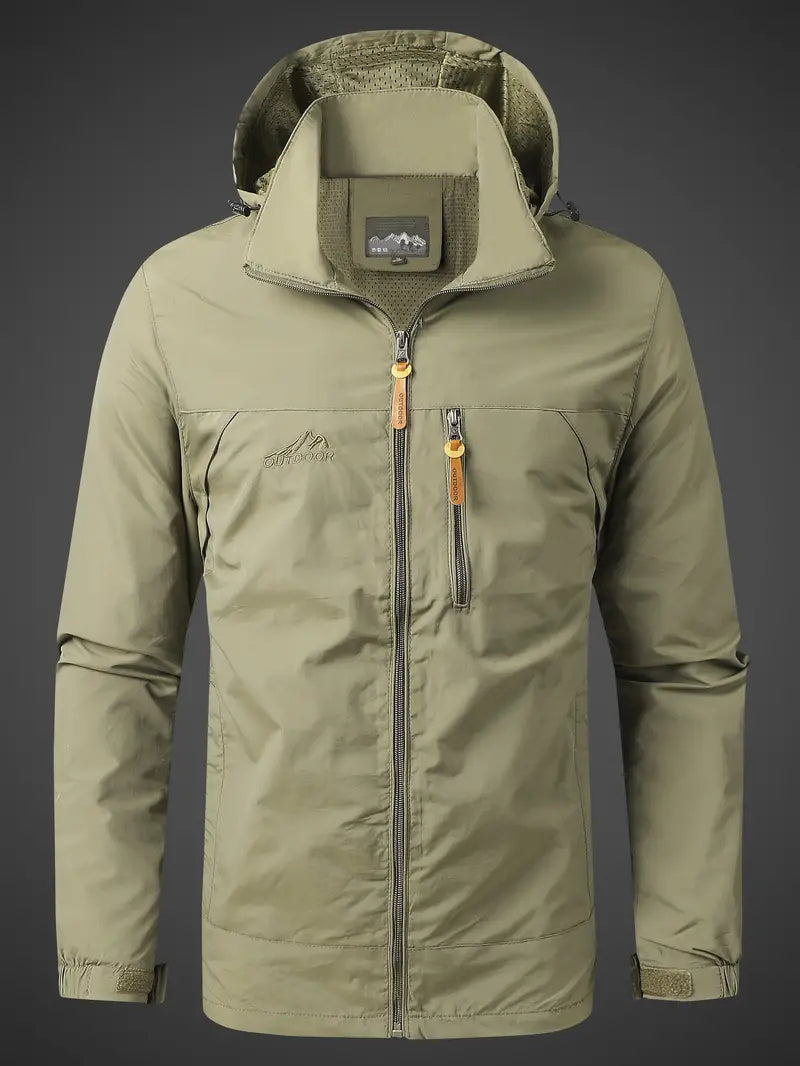 Waterproof Windproof Packable Hooded Jacket for Men | Outdoor Wear