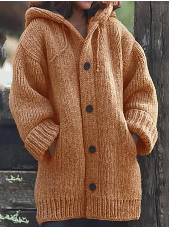 Women's Cardigan | Loose Fit with Button Closure