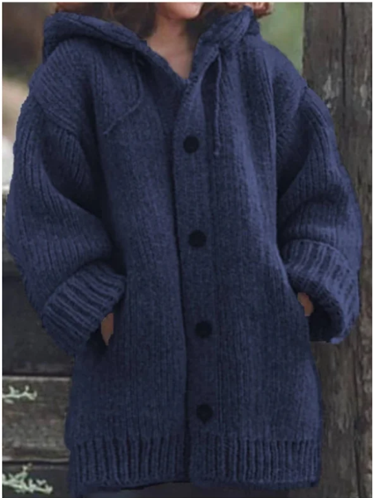 Women's Cardigan | Loose Fit with Button Closure