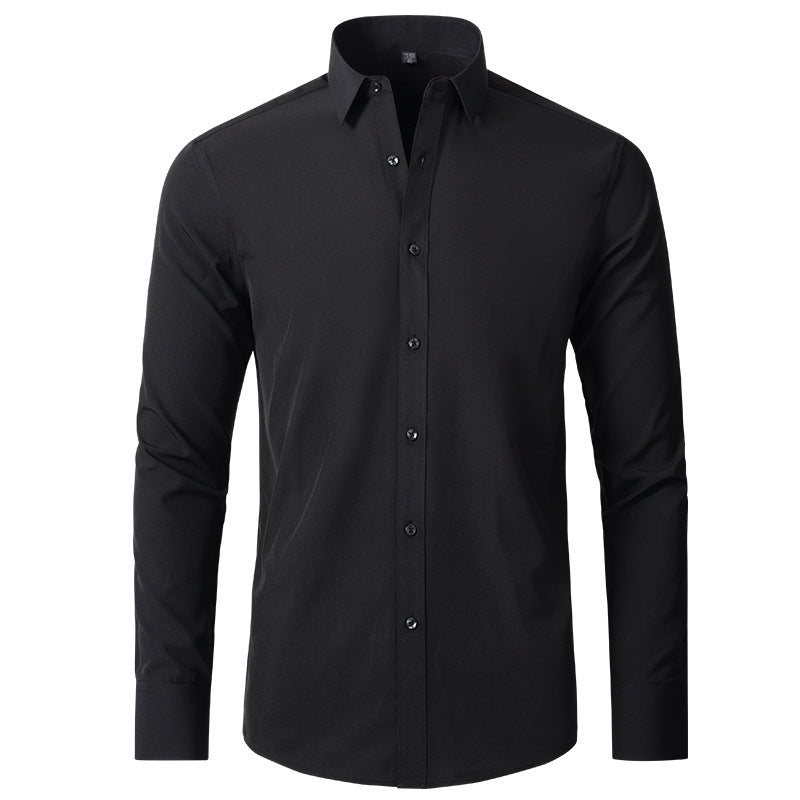Stretch Wrinkle-Resistant Slim Fit Dress Shirt for Men